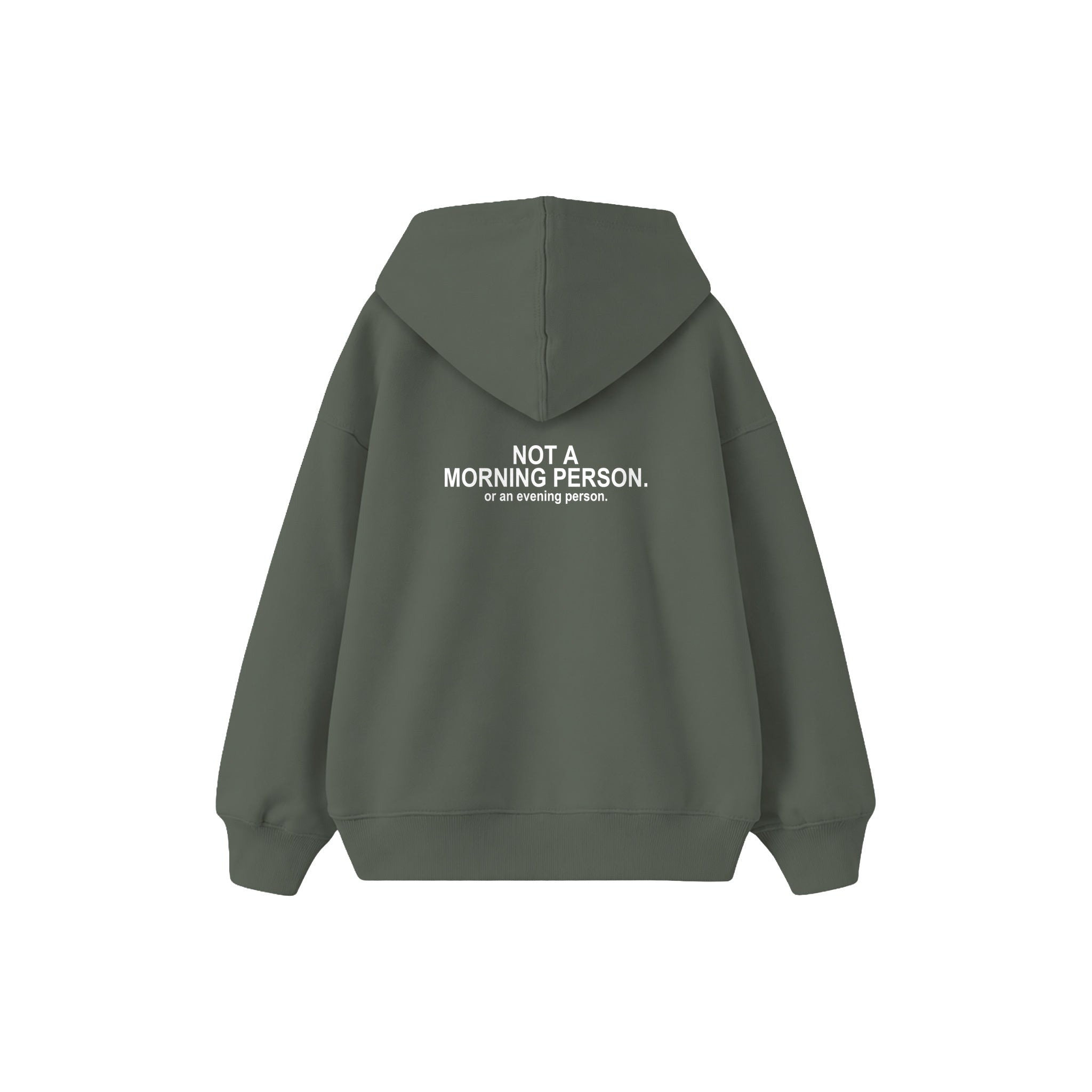 Not A Morning Person Çocuk Hoodie — Antrasit — arka görünüm