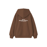 Not A Morning Person Çocuk Hoodie — Kahverengi — arka görünüm
