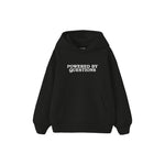 Powered By Questions Çocuk Hoodie — Siyah — ön görünüm