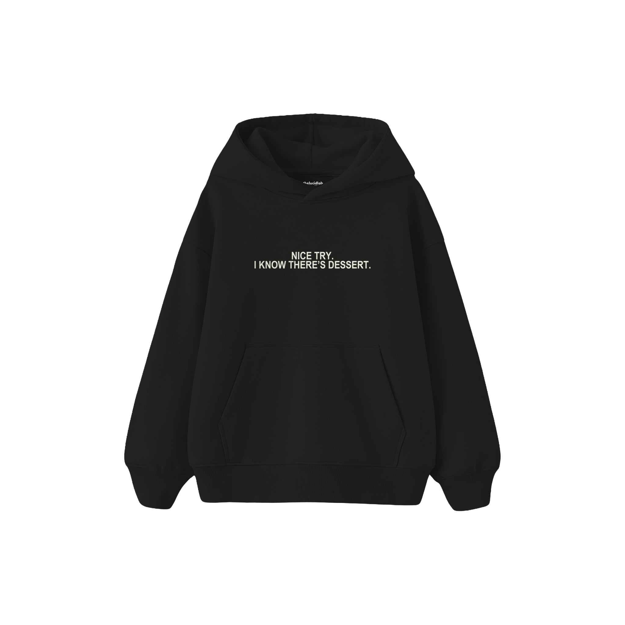 Nice Try Çocuk Hoodie — Siyah — ön görünüm