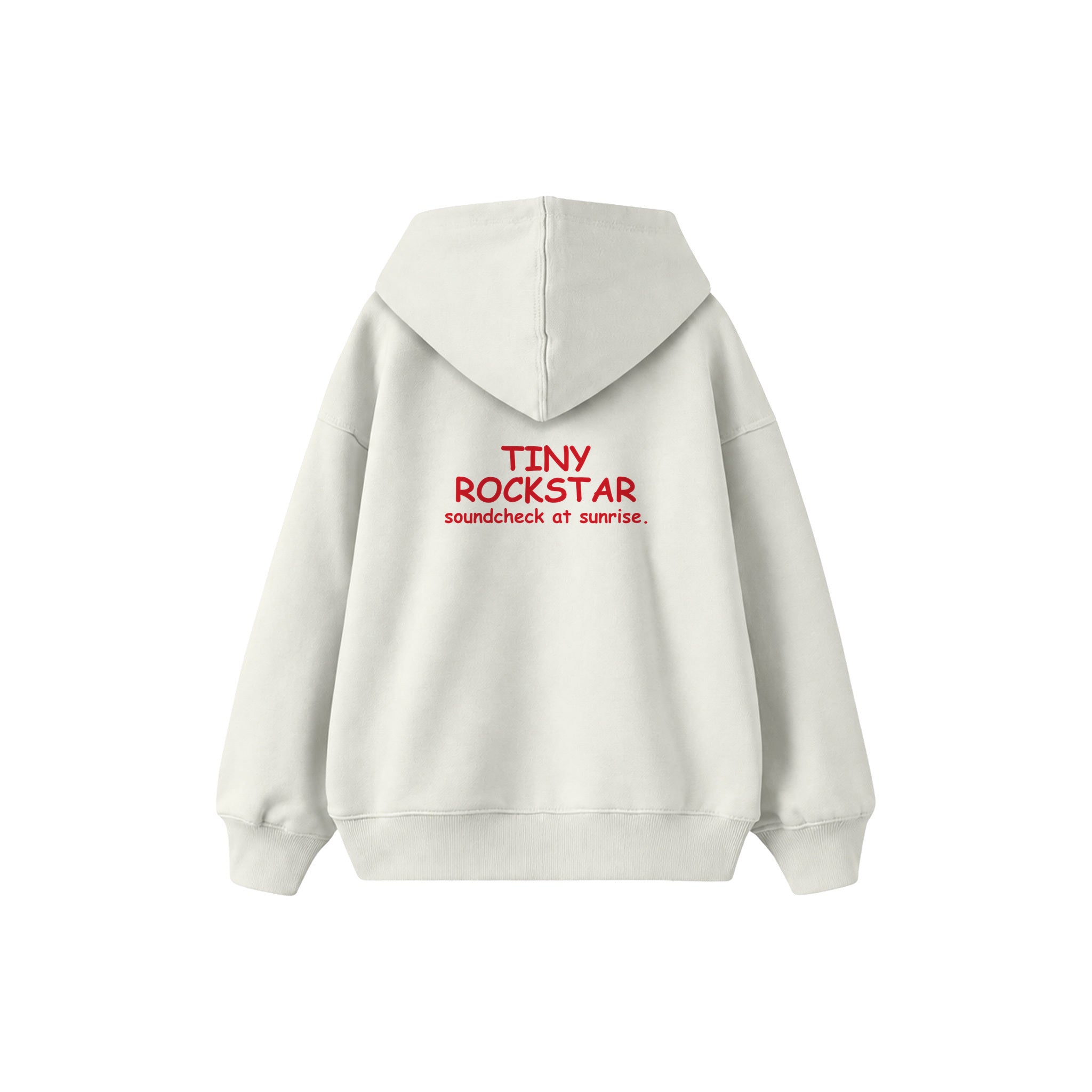 Tiny Rockstar Çocuk Hoodie — Beyaz — arka görünüm
