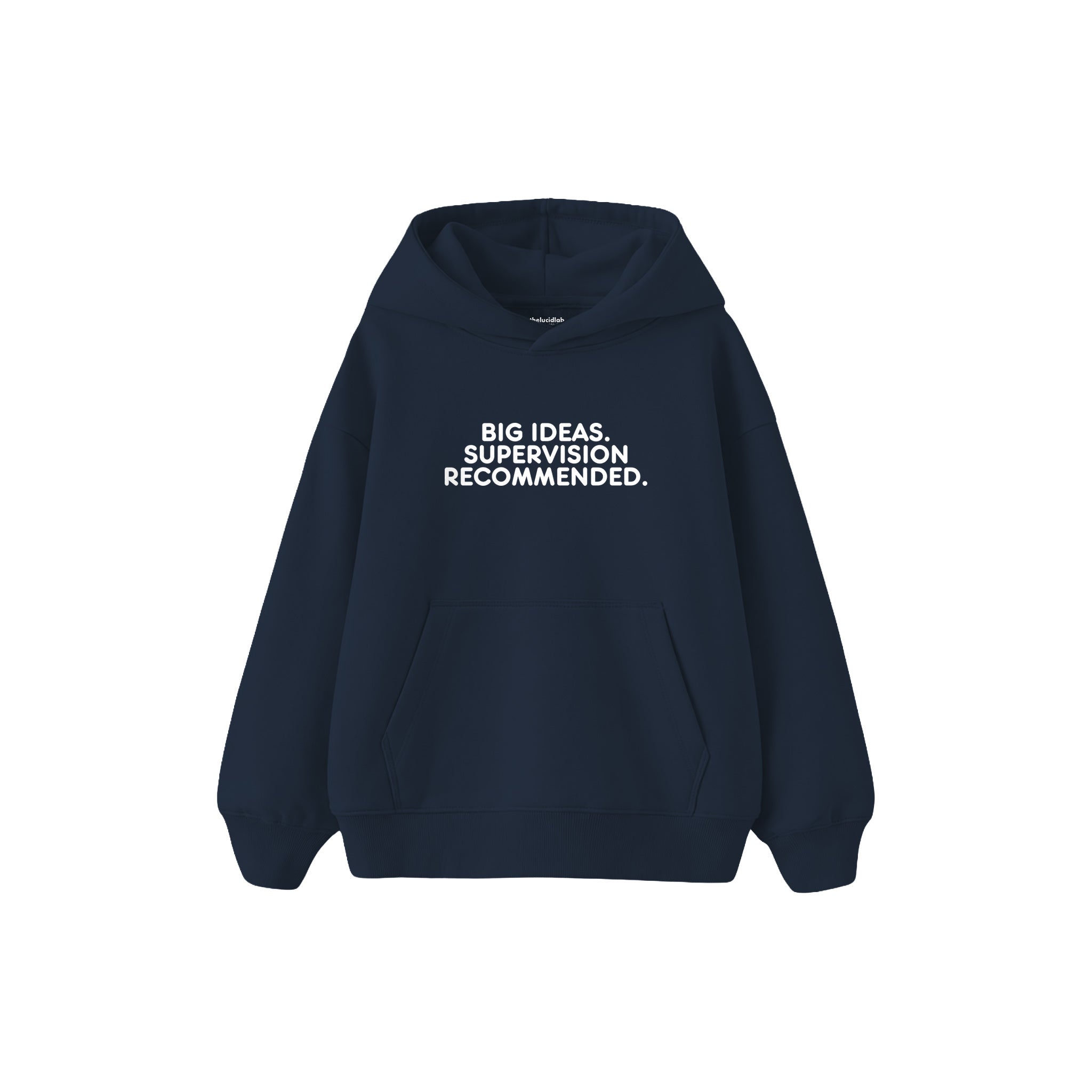 Unsupervised Ideas Çocuk Hoodie — Lacivert — ön görünüm
