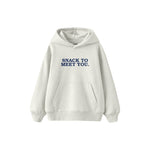 Snack To Meet You Çocuk Hoodie — Beyaz — ön görünüm