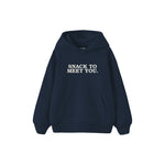 Snack To Meet You Çocuk Hoodie — Lacivert — ön görünüm