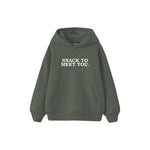 Snack To Meet You Çocuk Hoodie — Antrasit — ön görünüm