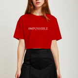 IMPOSSIBLE Crop Tişört