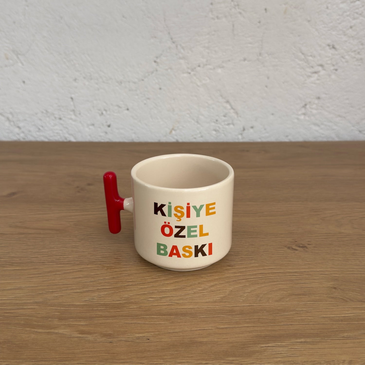 Kişiye Özel Renkli T Kulplu Kupa