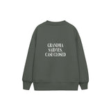 Grandma Said Yes Çocuk Sweatshirt — Antrasit — arka görünüm