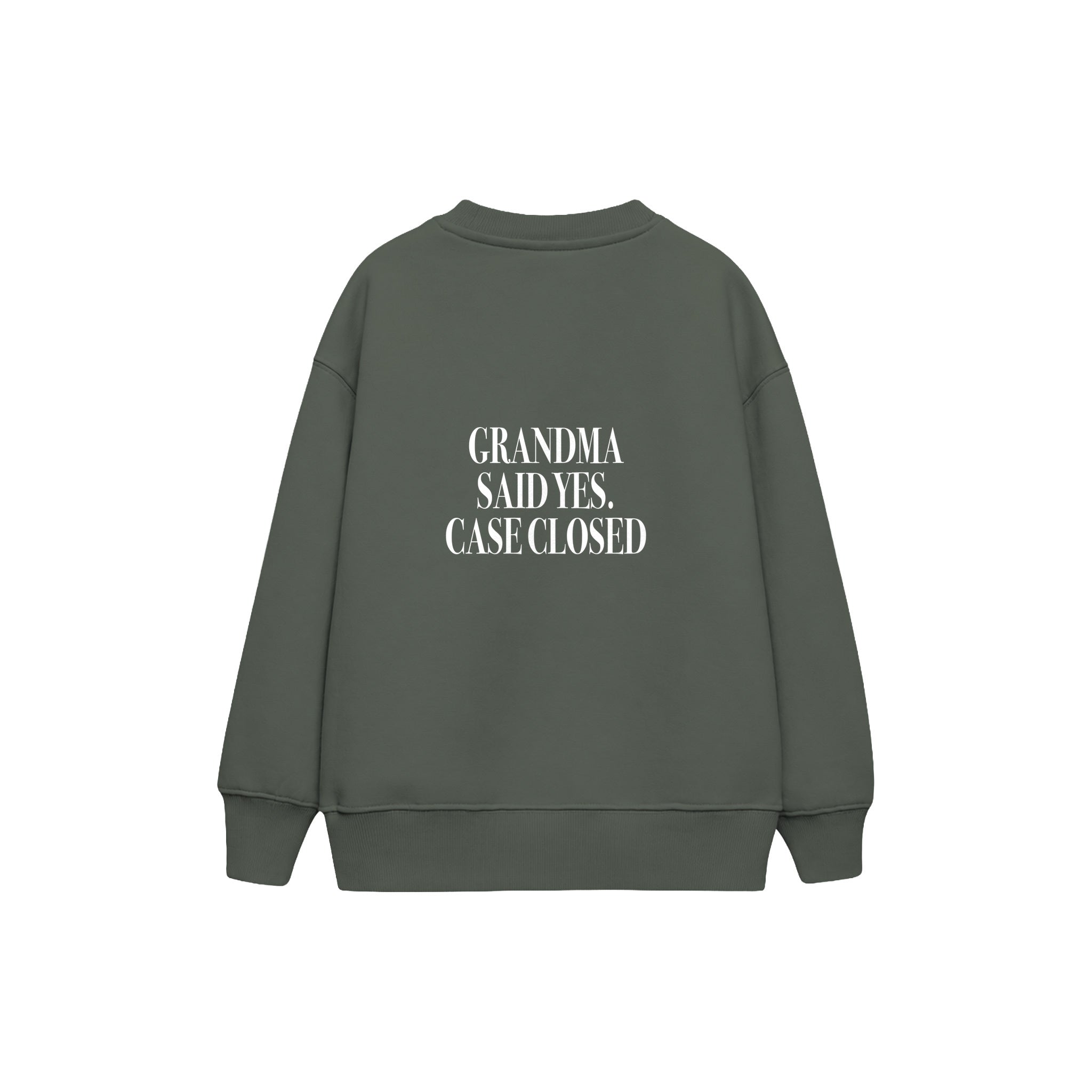 Grandma Said Yes Çocuk Sweatshirt — Antrasit — arka görünüm
