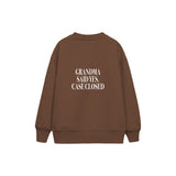 Grandma Said Yes Çocuk Sweatshirt — Kahverengi — arka görünüm