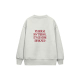 Custom Designed Çocuk Sweatshirt — Beyaz — arka görünüm