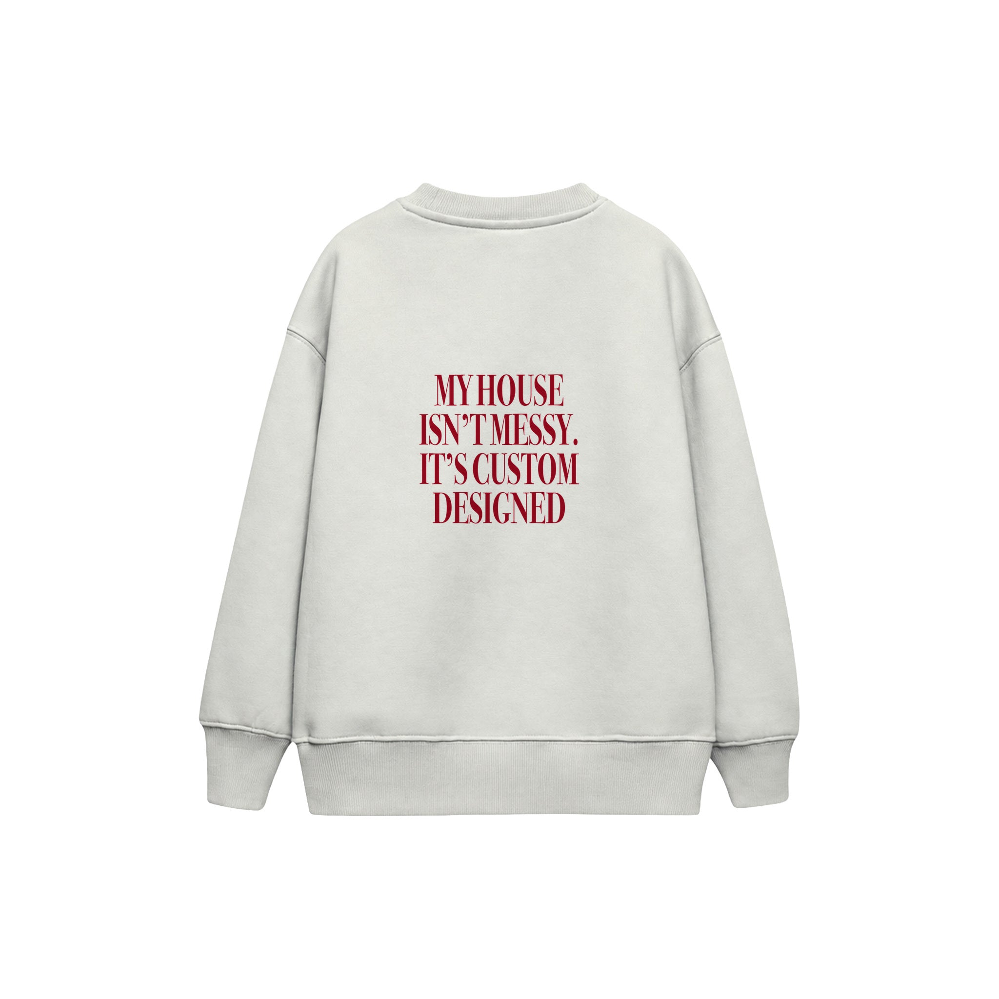 Custom Designed Çocuk Sweatshirt — Beyaz — arka görünüm