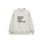 Snack Language Çocuk Sweatshirt — Beyaz — ön görünüm