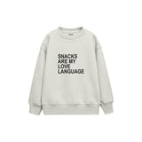 Snack Language Çocuk Sweatshirt — Beyaz — ön görünüm