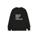 Snack Language Çocuk Sweatshirt — Siyah — ön görünüm