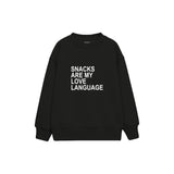 Snack Language Çocuk Sweatshirt — Siyah — ön görünüm