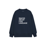 Snack Language Çocuk Sweatshirt — Lacivert — ön görünüm