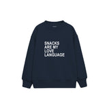 Snack Language Çocuk Sweatshirt — Lacivert — ön görünüm