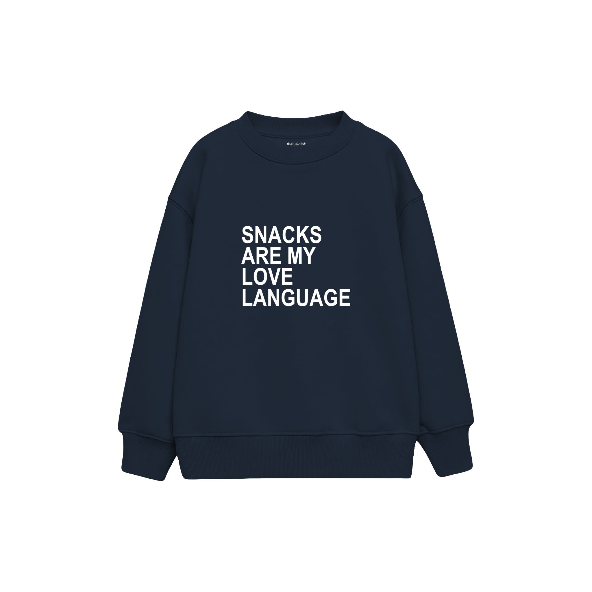 Snack Language Çocuk Sweatshirt — Lacivert — ön görünüm