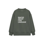 Snack Language Çocuk Sweatshirt — Antrasit — ön görünüm