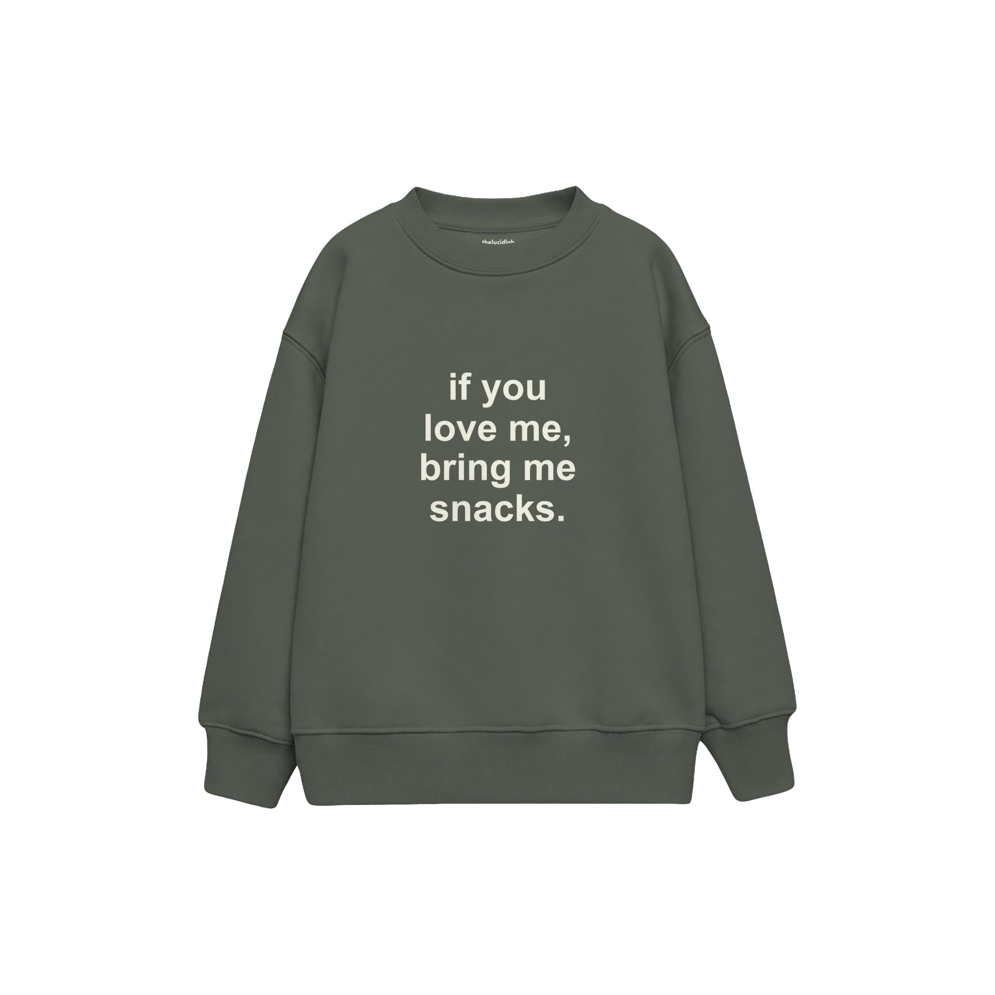 Bring Me Snacks Çocuk Sweatshirt — Antrasit — ön görünüm