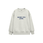 Made You Look Çocuk Sweatshirt — Beyaz — ön görünüm