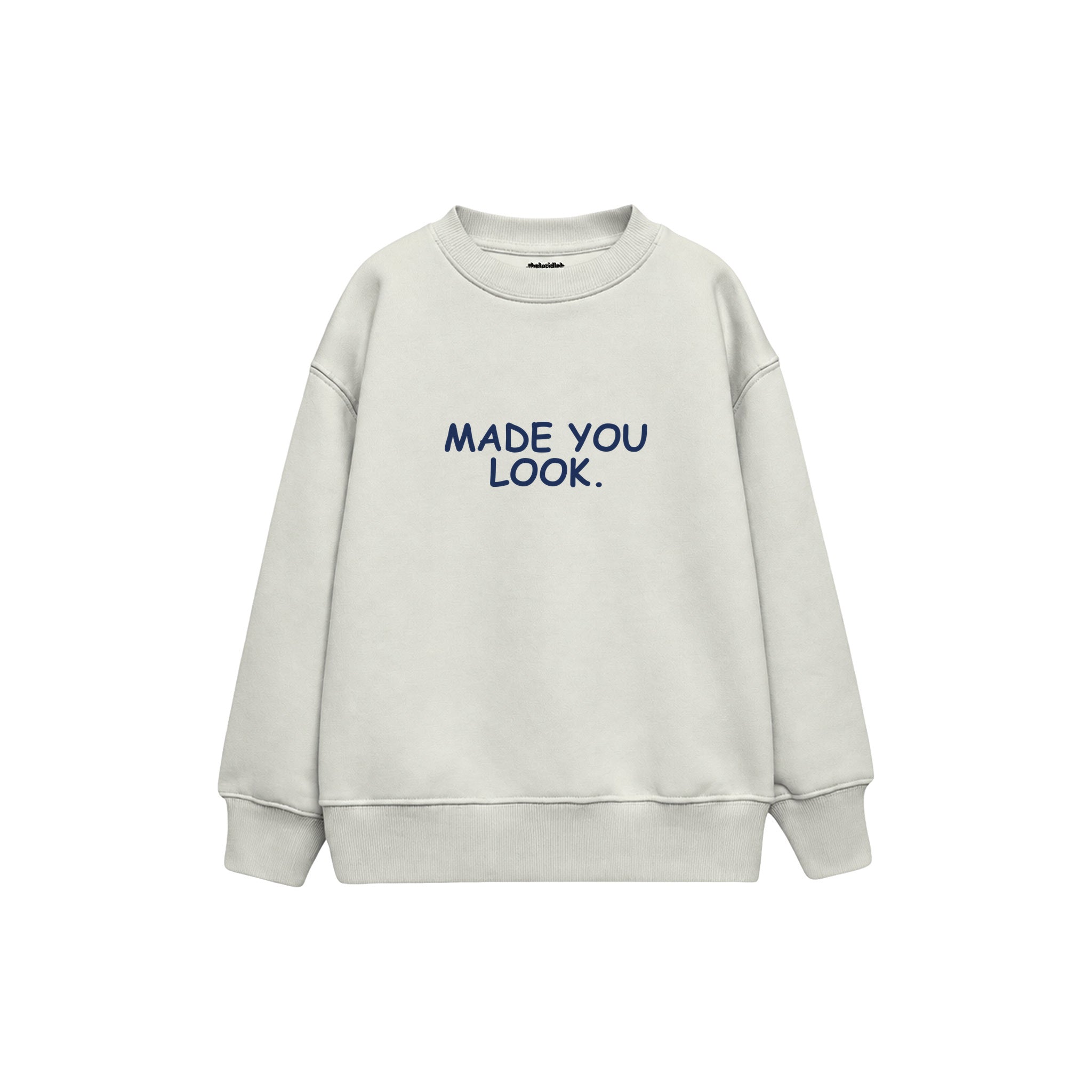 Made You Look Çocuk Sweatshirt — Beyaz — ön görünüm