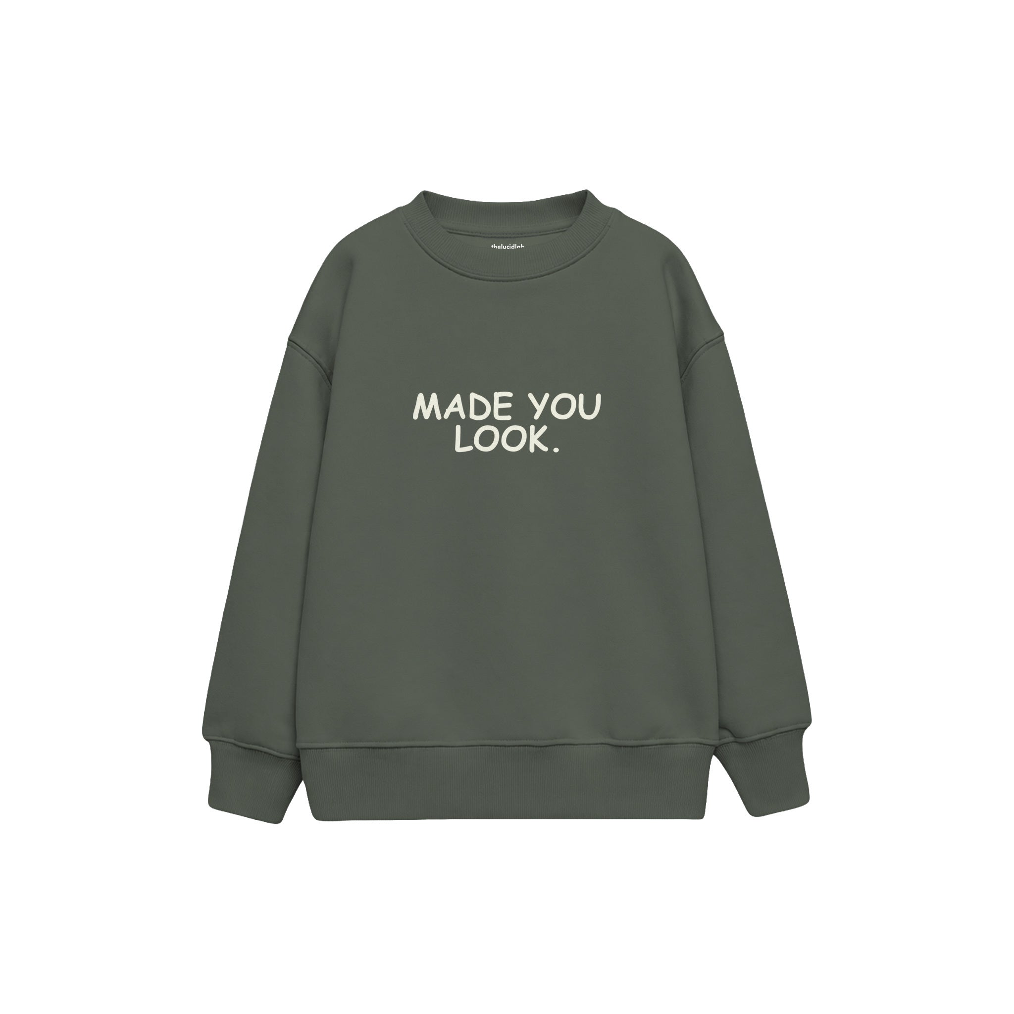 Made You Look Çocuk Sweatshirt — Antrasit — ön görünüm