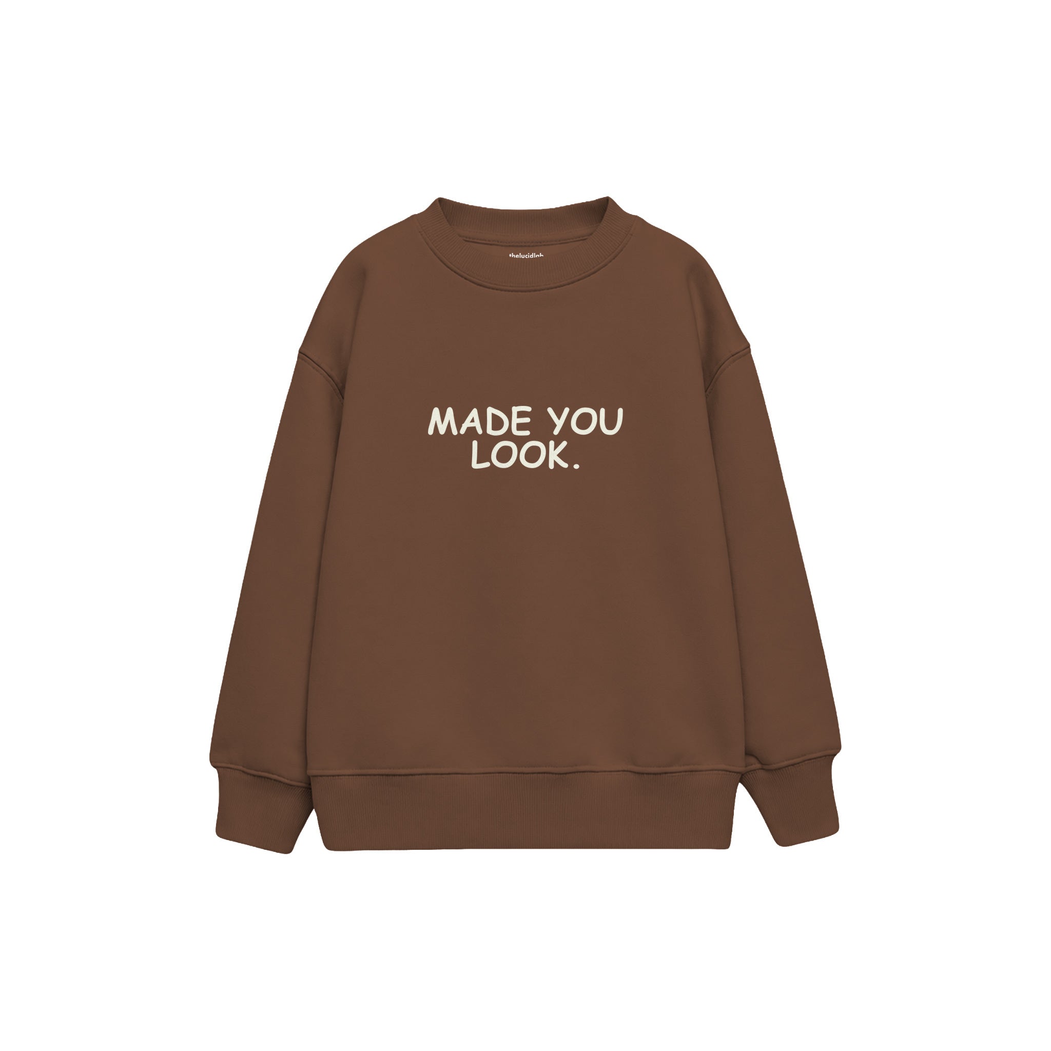 Made You Look Çocuk Sweatshirt — Kahverengi — ön görünüm
