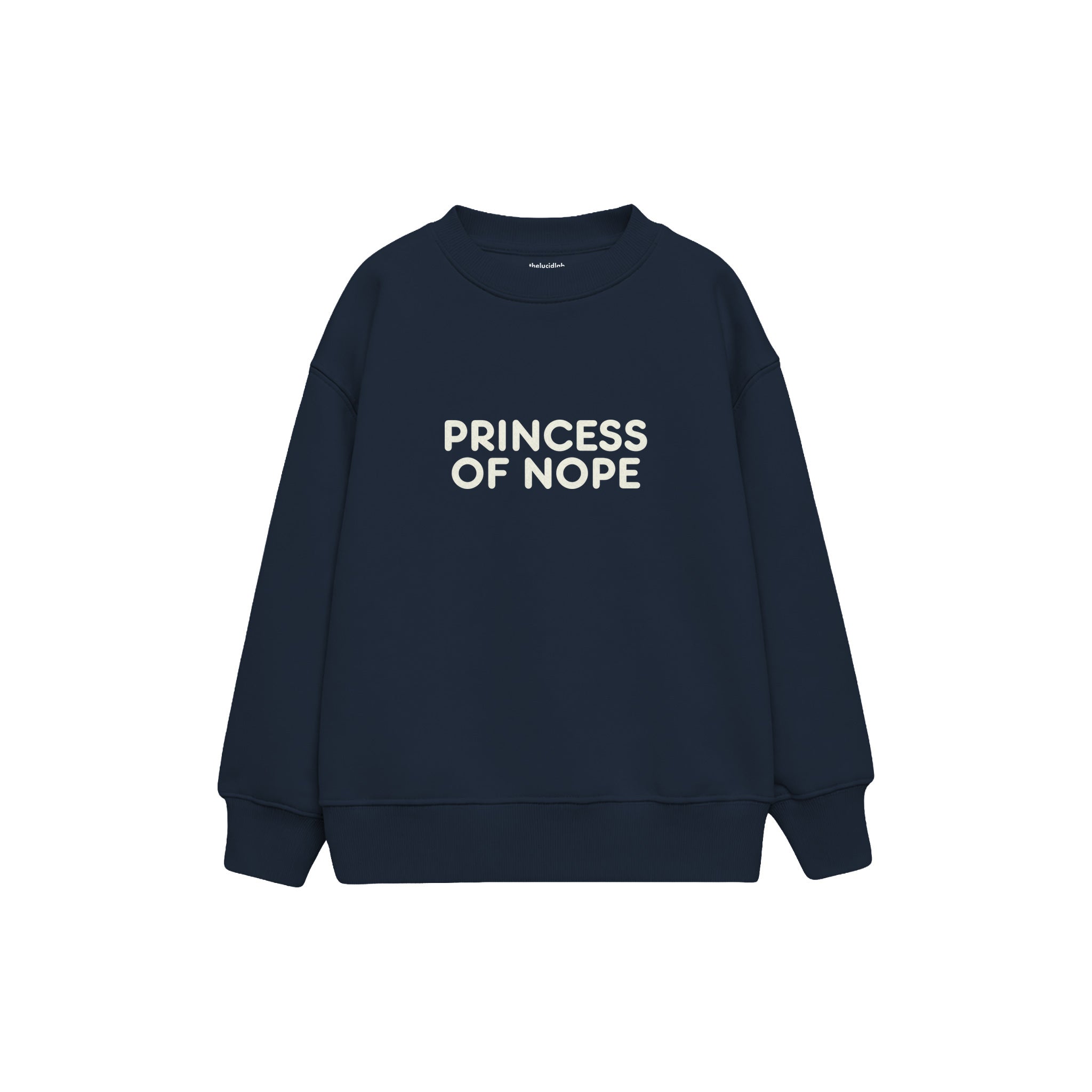 Princess Of Nope Çocuk Sweatshirt — Lacivert — ön görünüm