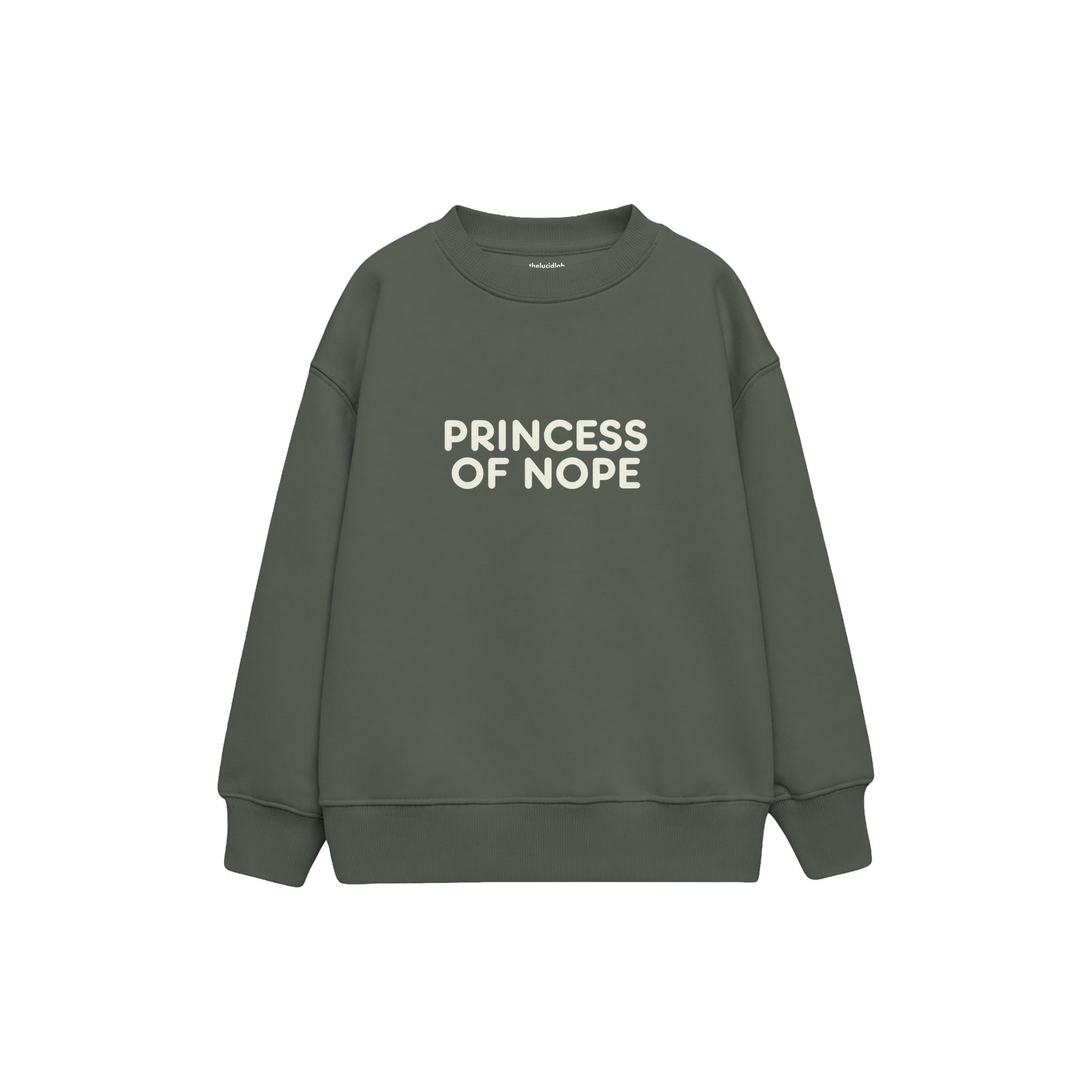 Princess Of Nope Çocuk Sweatshirt — Antrasit — ön görünüm