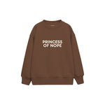 Princess Of Nope Çocuk Sweatshirt — Kahverengi — ön görünüm