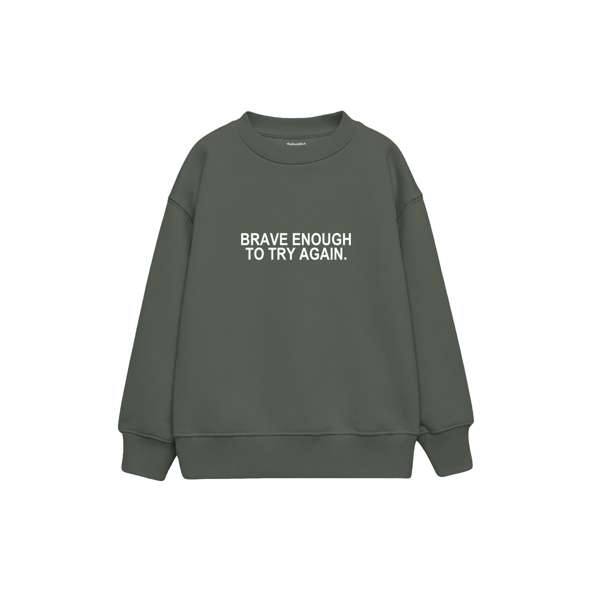 Brave Enough Çocuk Sweatshirt — Antrasit — ön görünüm
