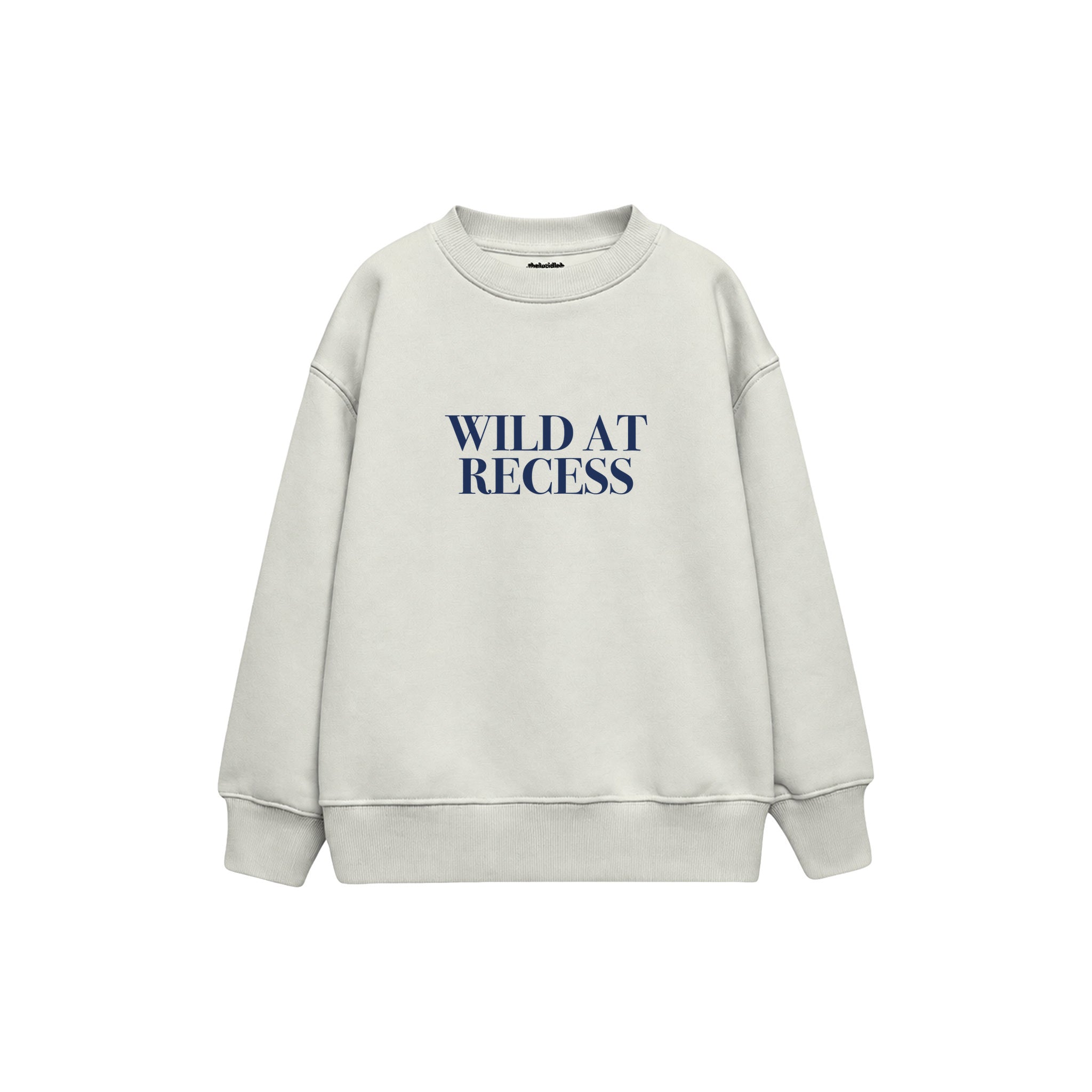 Wild At Recess Çocuk Sweatshirt — Beyaz — ön görünüm