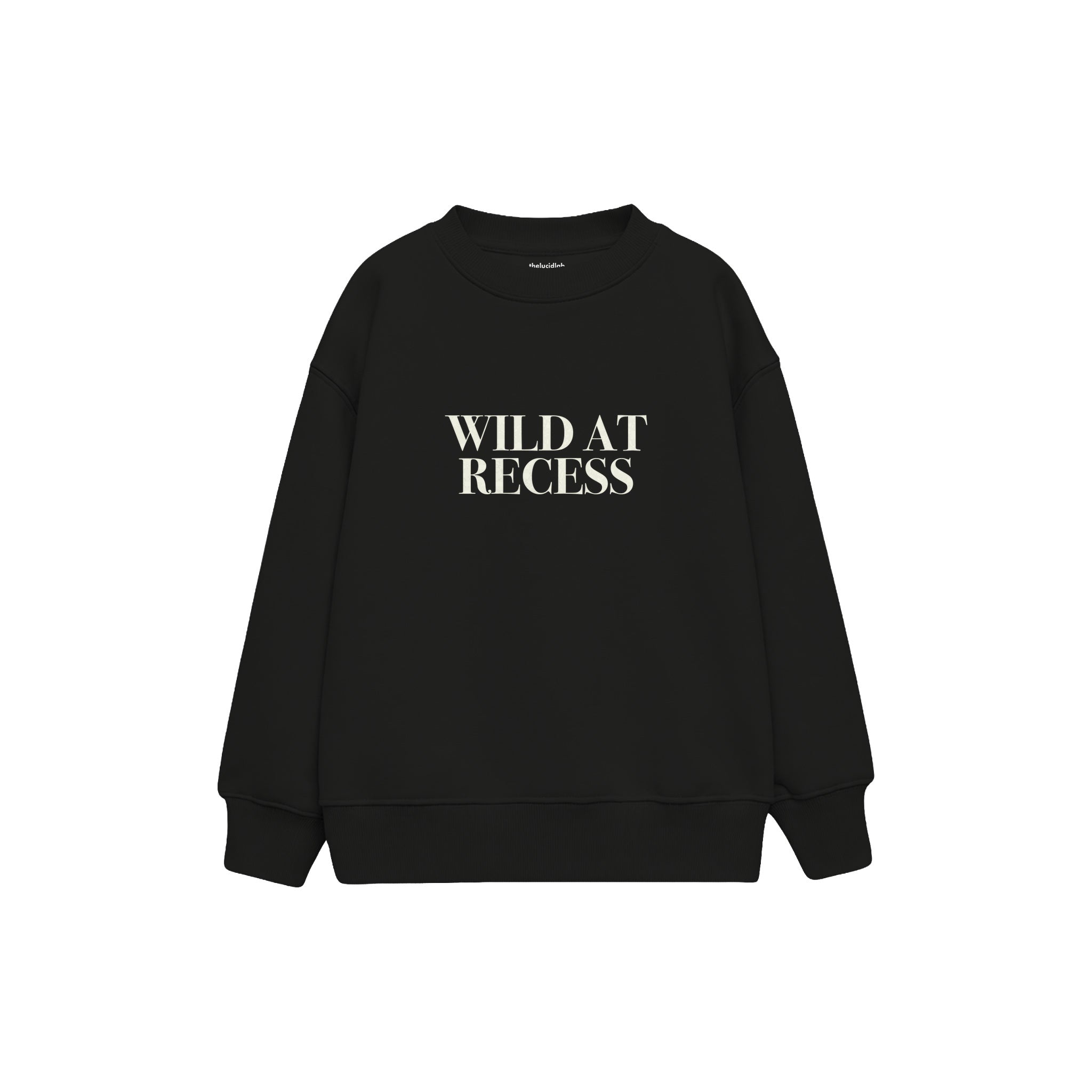 Wild At Recess Çocuk Sweatshirt — Siyah — ön görünüm