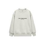 Tiny Tour Guide Çocuk Sweatshirt — Beyaz — ön görünüm