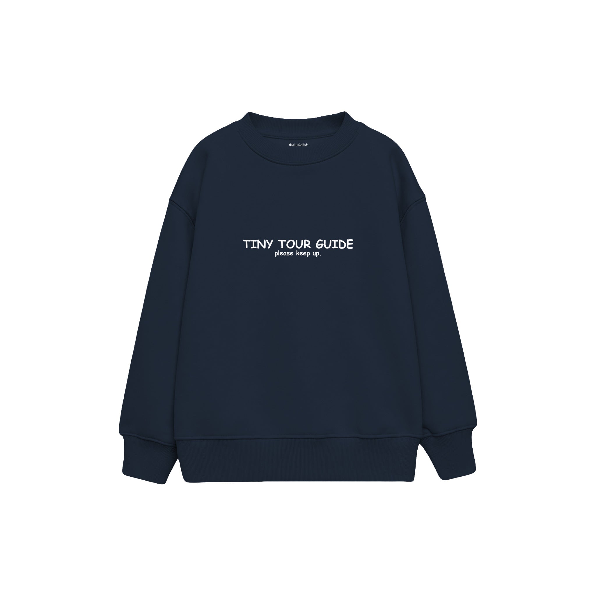 Tiny Tour Guide Çocuk Sweatshirt — Lacivert — ön görünüm