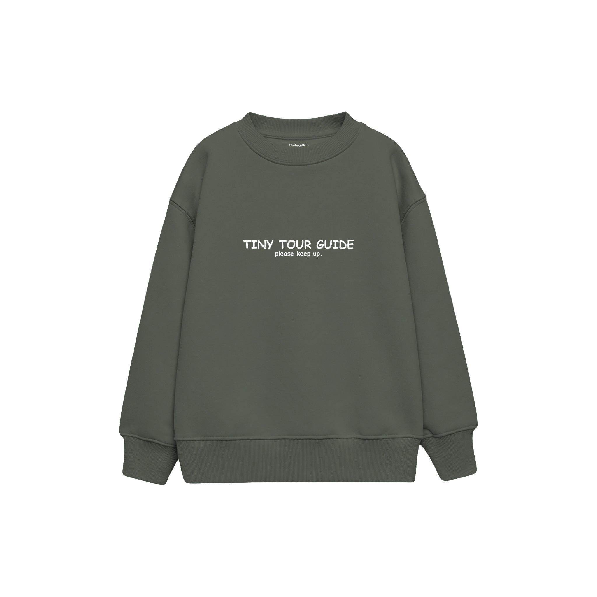 Tiny Tour Guide Çocuk Sweatshirt — Antrasit — ön görünüm