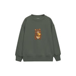 Bear hugging a honey pot Çocuk Sweatshirt — Antrasit — ön görünüm