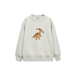 Small parasaurolophus with a berry Çocuk Sweatshirt — Beyaz — ön görünüm