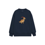Small parasaurolophus with a berry Çocuk Sweatshirt — Lacivert — ön görünüm