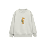 Seahorse curled around a sprig Çocuk Sweatshirt — Beyaz — ön görünüm