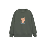 Piglet splashing in a tiny isolated puddle Çocuk Sweatshirt — Antrasit — ön görünüm