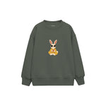 Slow Morning Bunny Çocuk Sweatshirt — Antrasit — ön görünüm