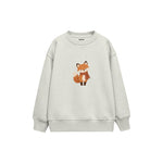 Fox in a rust scarf Çocuk Sweatshirt — Beyaz — ön görünüm