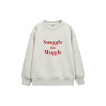 Snuggle This Muggle Çocuk Sweatshirt — Beyaz — ön görünüm