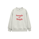 Snuggle This Muggle Çocuk Sweatshirt — Beyaz — ön görünüm
