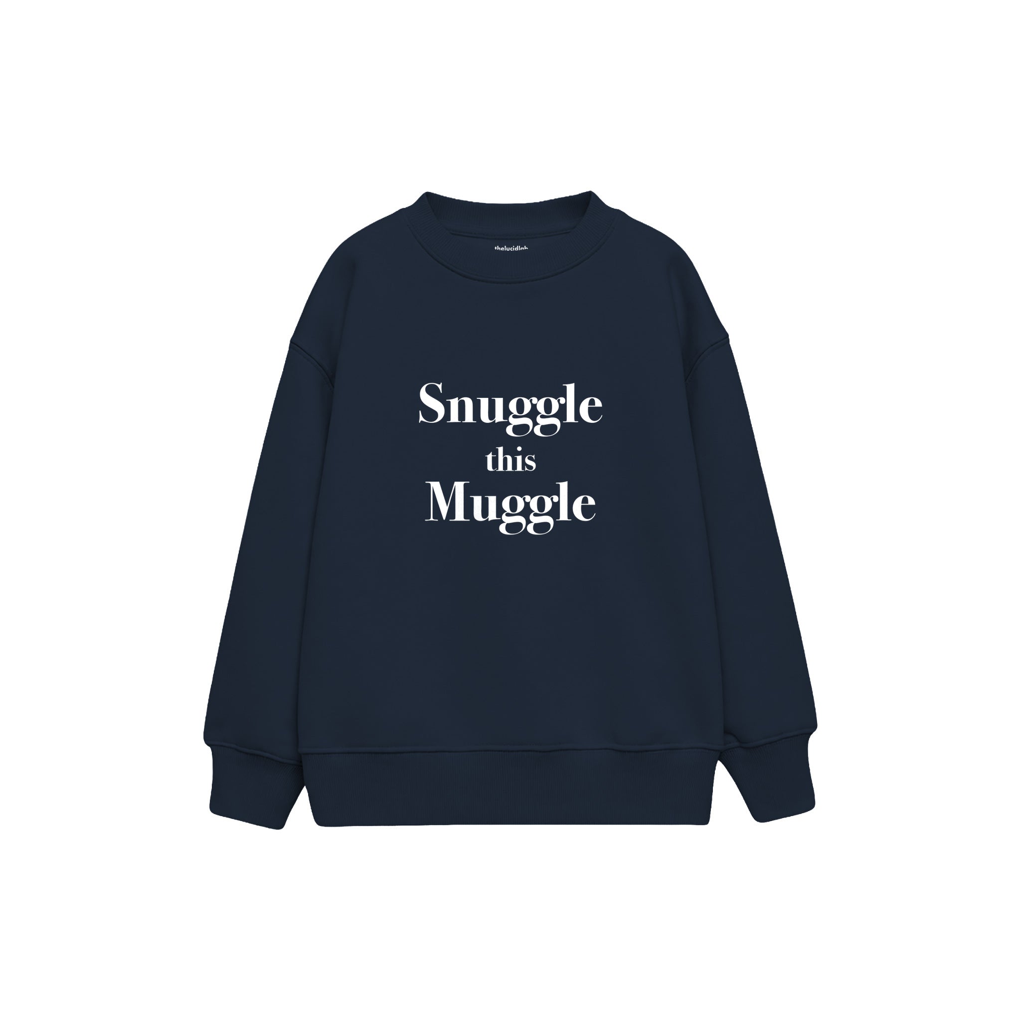 Snuggle This Muggle Çocuk Sweatshirt — Lacivert — ön görünüm