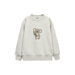 Koala holding a eucalyptus branch Çocuk Sweatshirt — Beyaz — ön görünüm