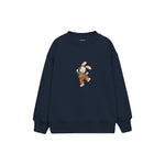 Rabbit dancing with headphones Çocuk Sweatshirt — Lacivert — ön görünüm